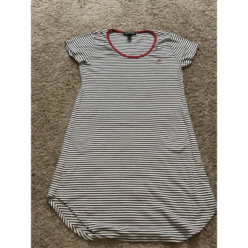 Women's Lauren By Ralph Lauren Striped‎ Sleep Tee - Small